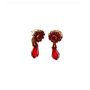 Bess Nathan/Liz Palacios Floret Garnet Earrings
